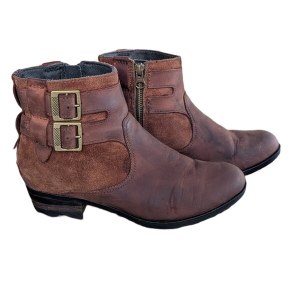 Sorel Women's Brown Suede Zip Up Boots - Size 8 - Picture 3 of 15